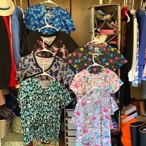Scrub Tops Size Small Lot of 7